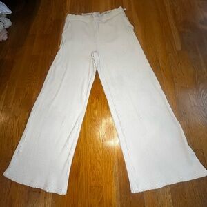 Haven Well Within Ribbed Wide Leg Lounge Pants Size Large